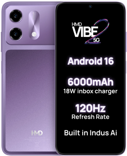 Vibe2 5G (Cosmic Lavender, 128 GB) (4 GB RAM)